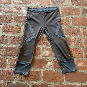Adidas by Stella McCartney Medium Gray Cropped Leggings Mesh Pockets